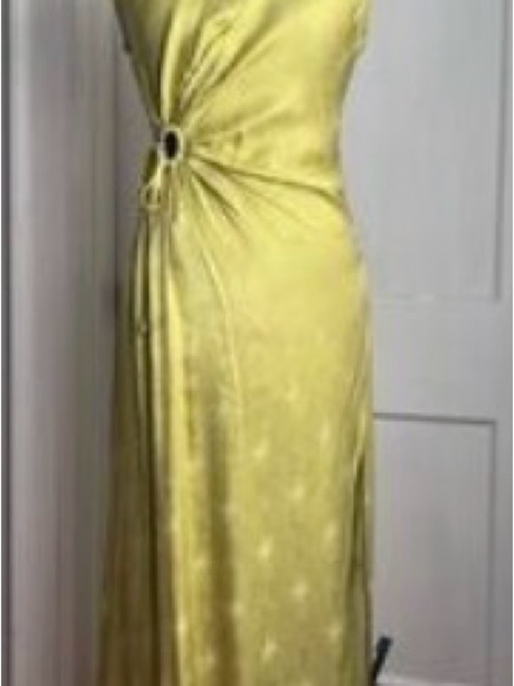 House of Harlow 1960 Lemon Yellow Twist-Ring Maxi Dress